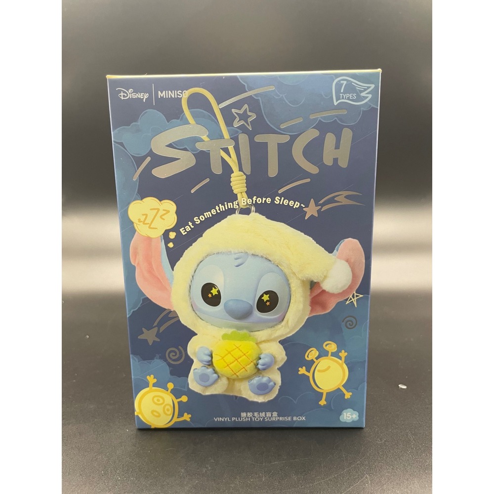 Disney Miniso Stitch Eat Something Before Sleep Vinyl Plush Blind Box MN202486